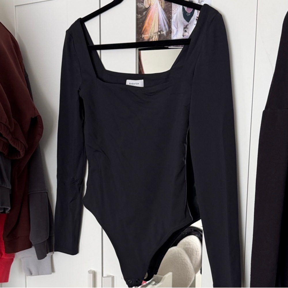 Elegant Black Long Sleeve Bodysuit